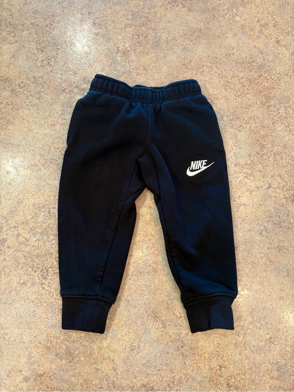 Nike Black Kids Sweatpants with White Swoosh 2T